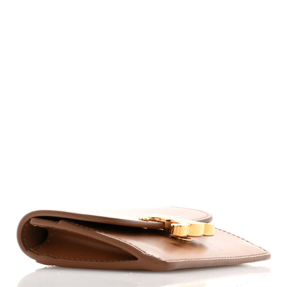 Celine Shiny Calfskin Triomphe Flap Card Holder Bronze 4 of 8