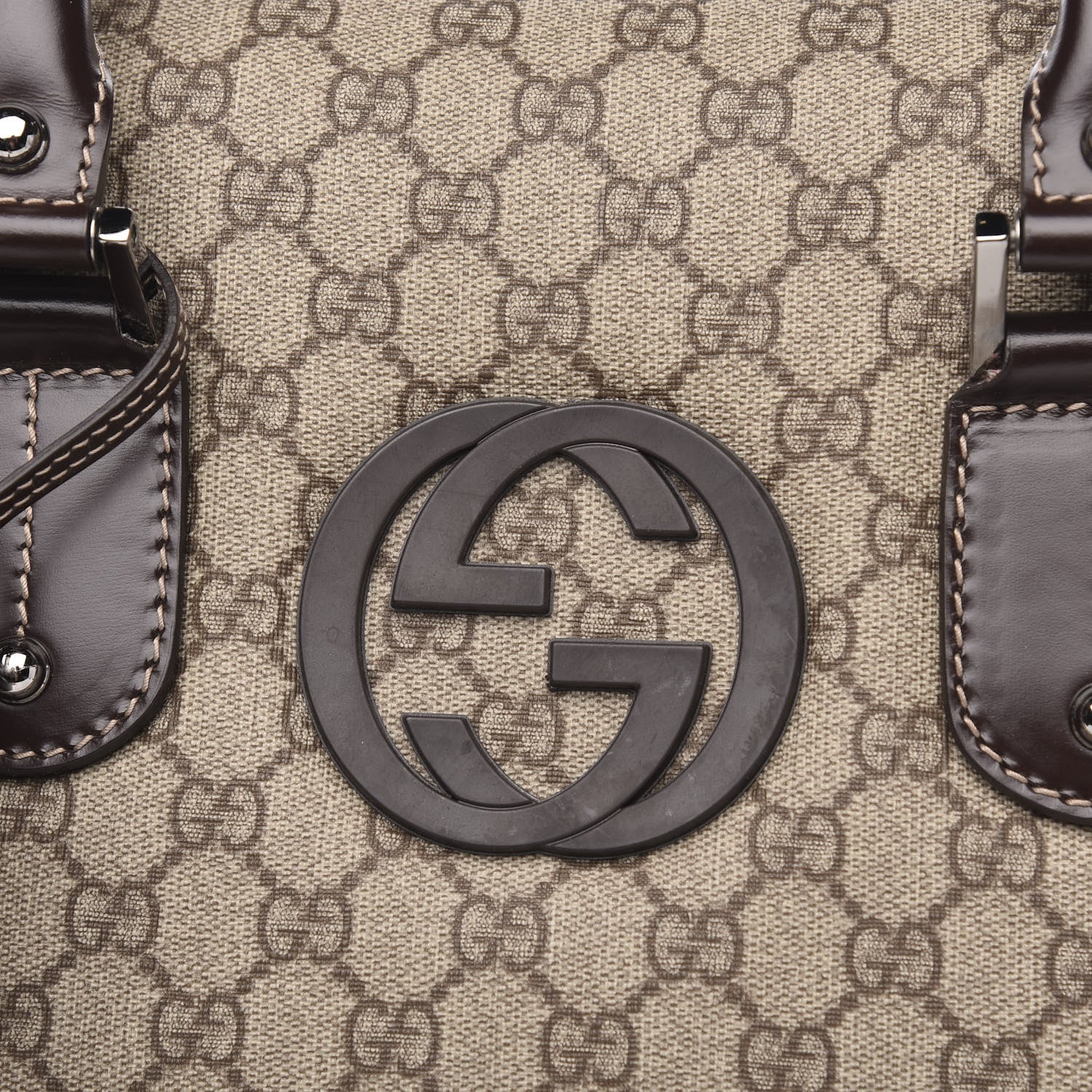 Gucci GG Supreme Monogram Interlocking G Large Garment Hard Case Travel Bag 12 of 13