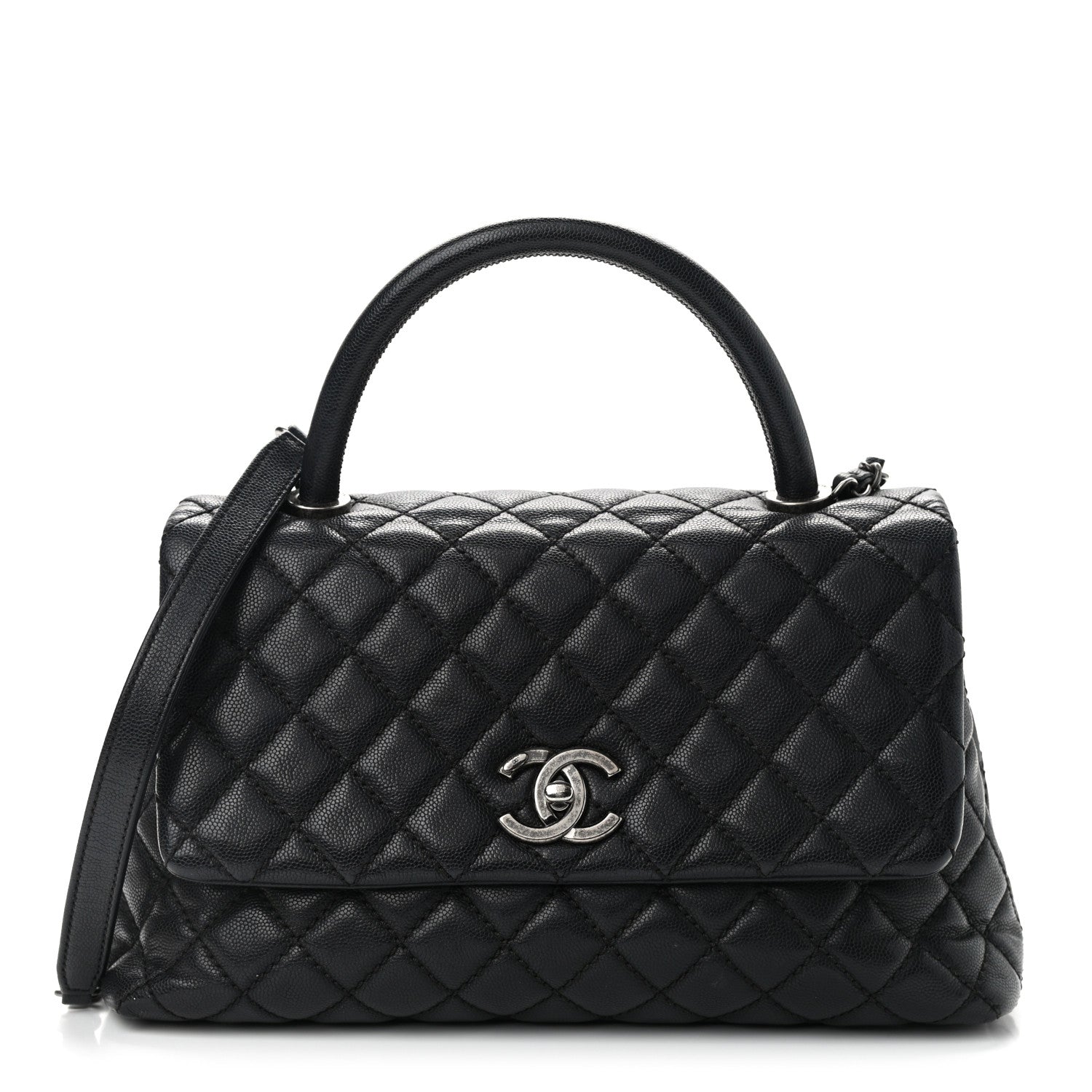 Chanel Caviar Quilted Small Coco Handle Flap Black 1 of 9