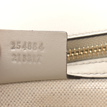 Gucci Calfskin Lizard Embossed Medium New Bamboo Top Handle Bag Grey 7 of 9