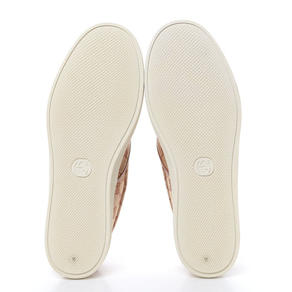 Gucci X MLB GG Monogram NY Yankees Embroidered Mens Slip On Sneakers 10 Beige Ruggine Rust 5 of 9