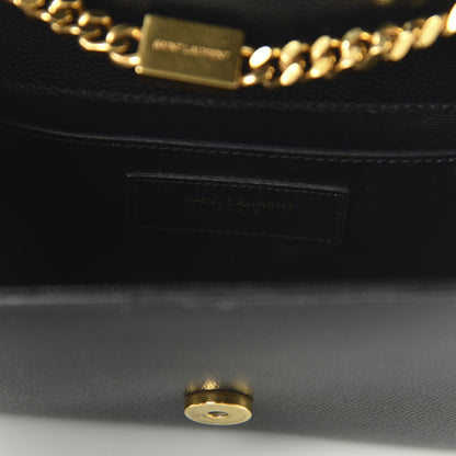 Saint Laurent Grain De Poudre Small Monogram Kate Satchel Black 8 of 12