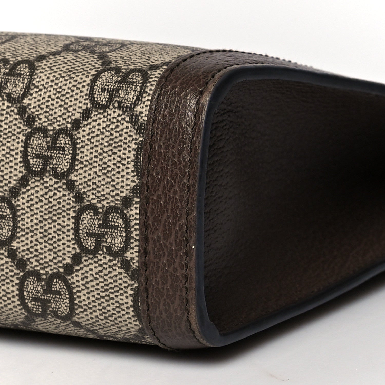 Gucci GG Supreme Monogram Web Ophidia Pouch Brown 10 of 11