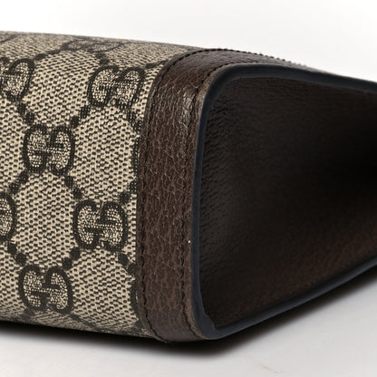 Gucci GG Supreme Monogram Web Ophidia Pouch Brown 10 of 11