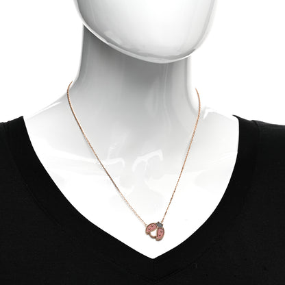 Van Cleef & Arpels 18K Rose Gold Carnelian Black Onyx Lucky Spring Open Wings Lady Bug Pendant Necklace 2 of 6