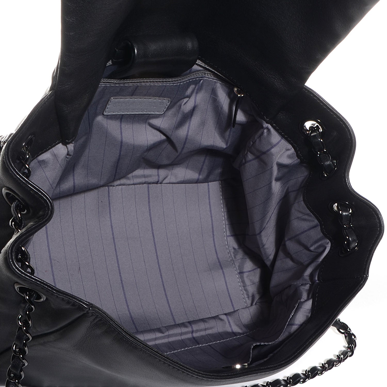 Chanel Lambskin Studded Accordion CC Flap Black 5 of 7