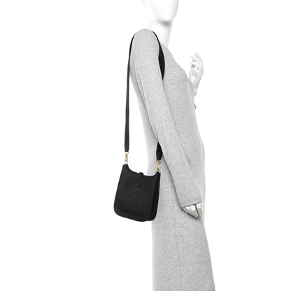 Hermes Taurillon Clemence Evelyne TPM Black 2 of 11