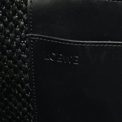 Loewe Raffia Large Paula's Ibiza Logo Tote Black White 6 of 8