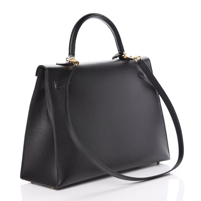 Hermes Epsom Kelly Sellier 35 Black 3 of 42