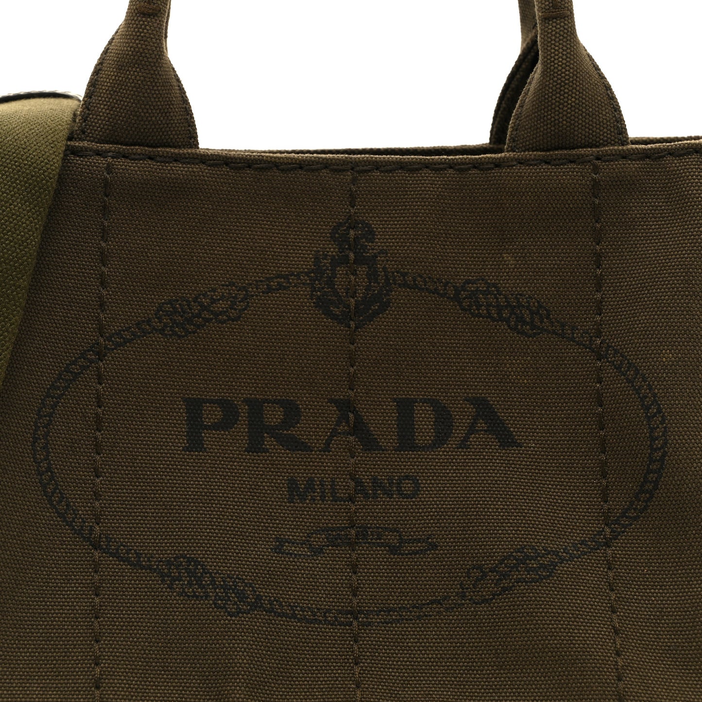 Denim Small Logo Tote  Green