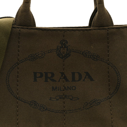 Prada Denim Small Logo Tote  Green 8 of 10