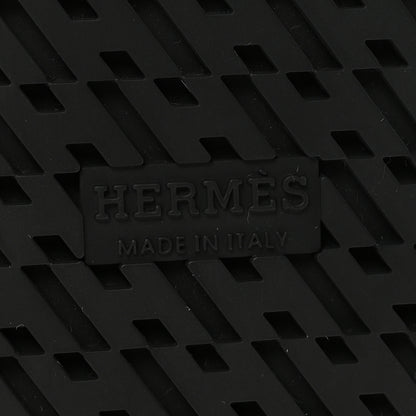 Hermes Techno Fringed H Canvas Caflskin Womens Chypre Sandals 36.5 Prunoir Black 7 of 9