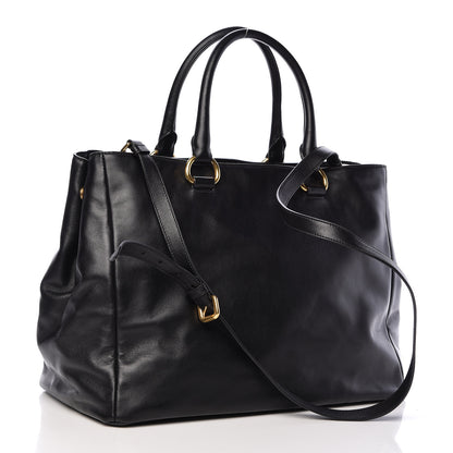 Prada Soft Calf Tote Black 4 of 11