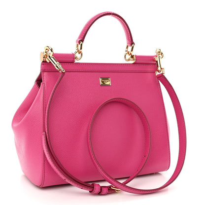 Dolce & Gabbana Dauphine Oops Patch Medium Miss Sicily Satchel Rosa Geranio 3 of 10