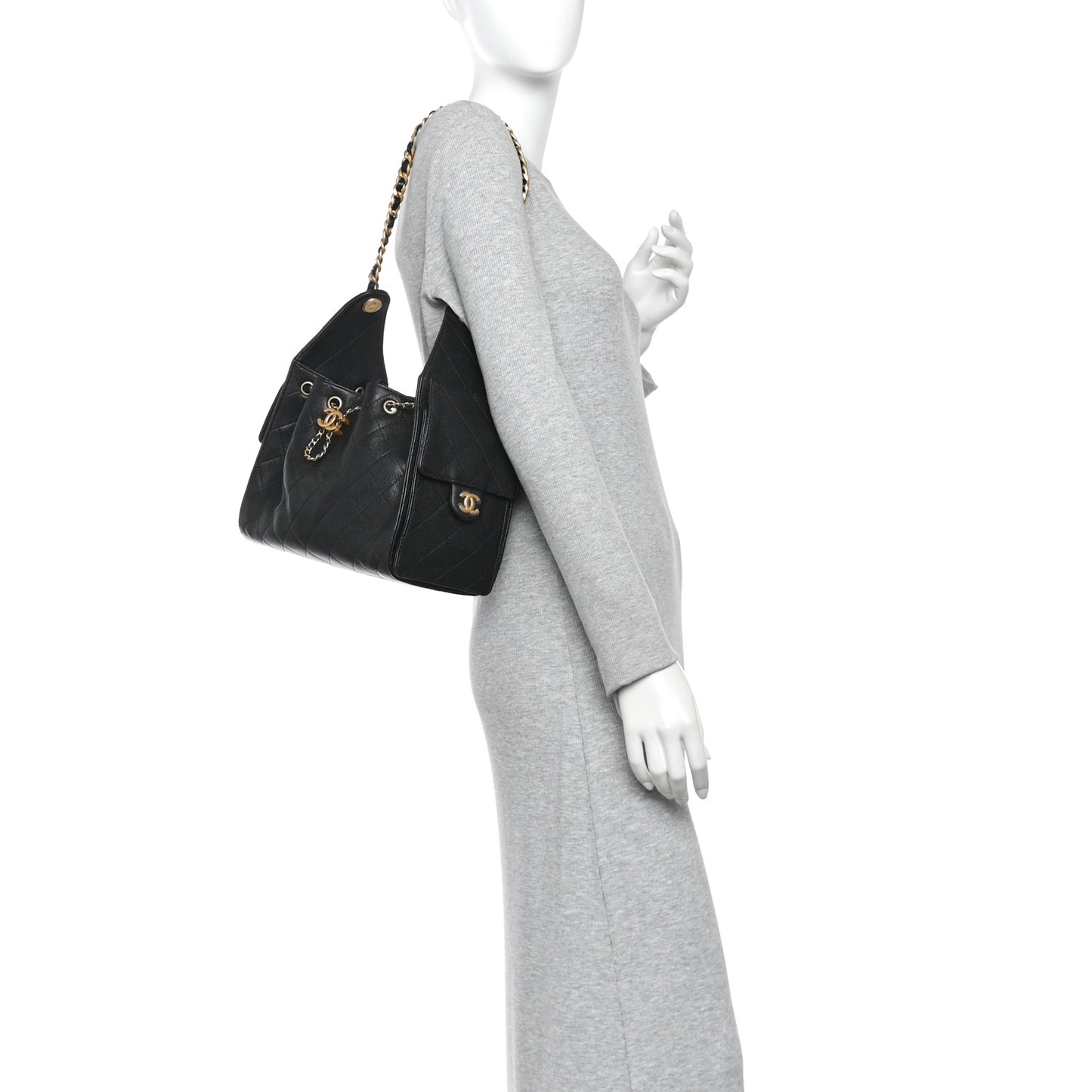 Caviar Quilted Small Chanel 25 Handbag Black