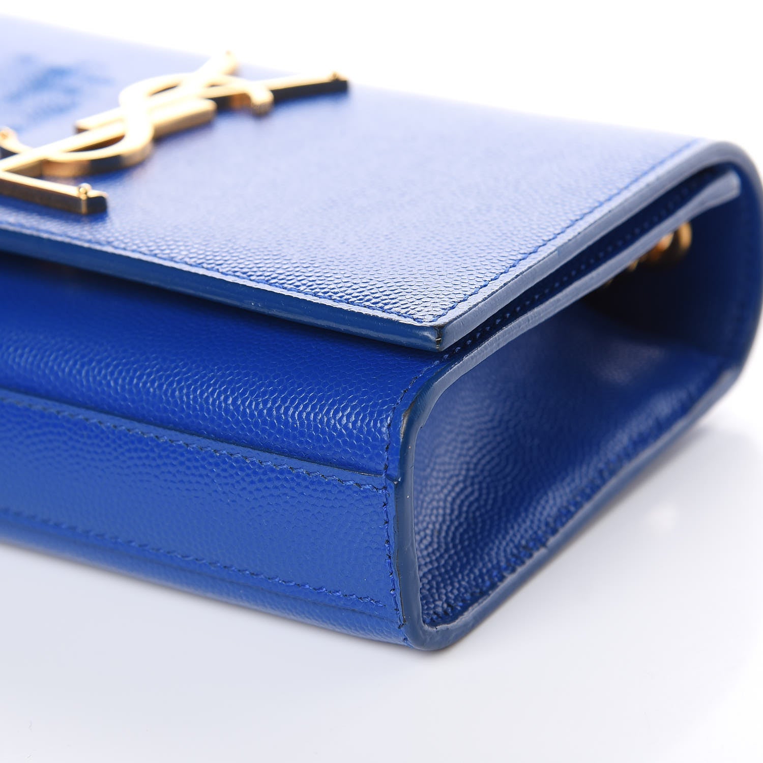 Saint Laurent Grain De Poudre Small Classic Monogram Kate Satchel Royal Blue 9 of 11
