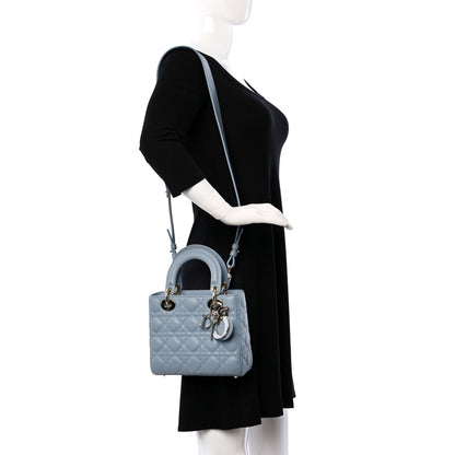 Christian Dior Lambskin Cannage Small My ABCDior Lady Dior Cloud Blue 2 of 8