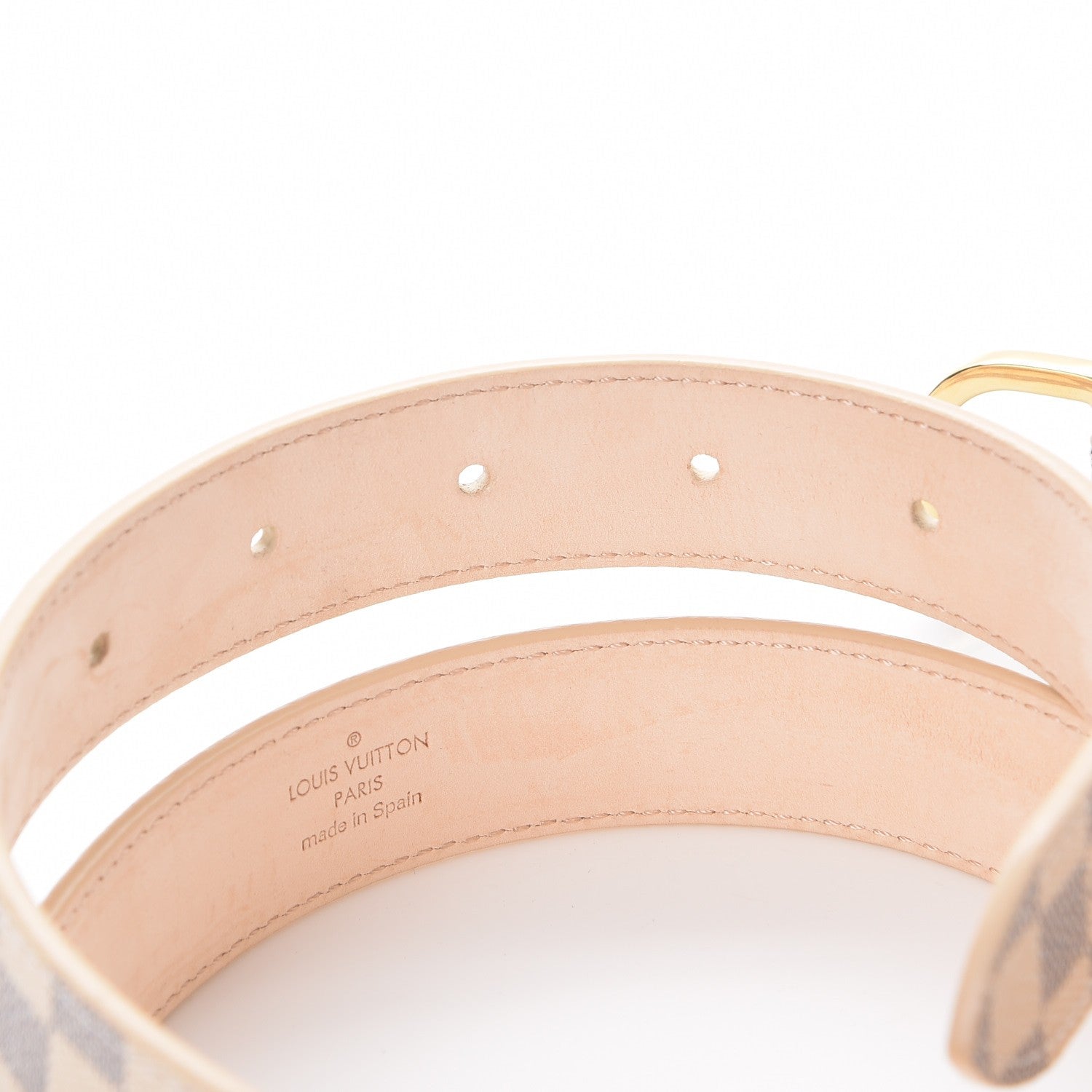 Louis Vuitton Damier Azur 25mm Belt 80 32 6 of 9