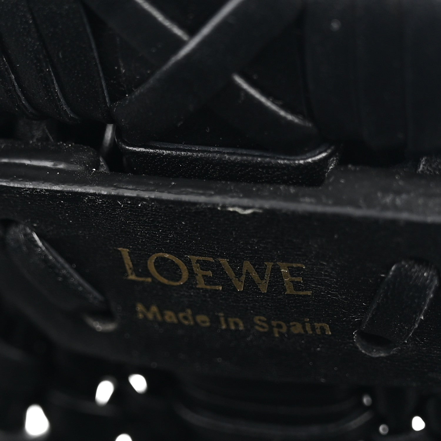 Loewe Calfskin Woven Mini Diamond Basket Bag Black 5 of 9