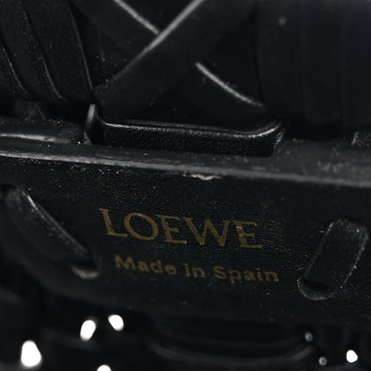 Loewe Calfskin Woven Mini Diamond Basket Bag Black 5 of 9