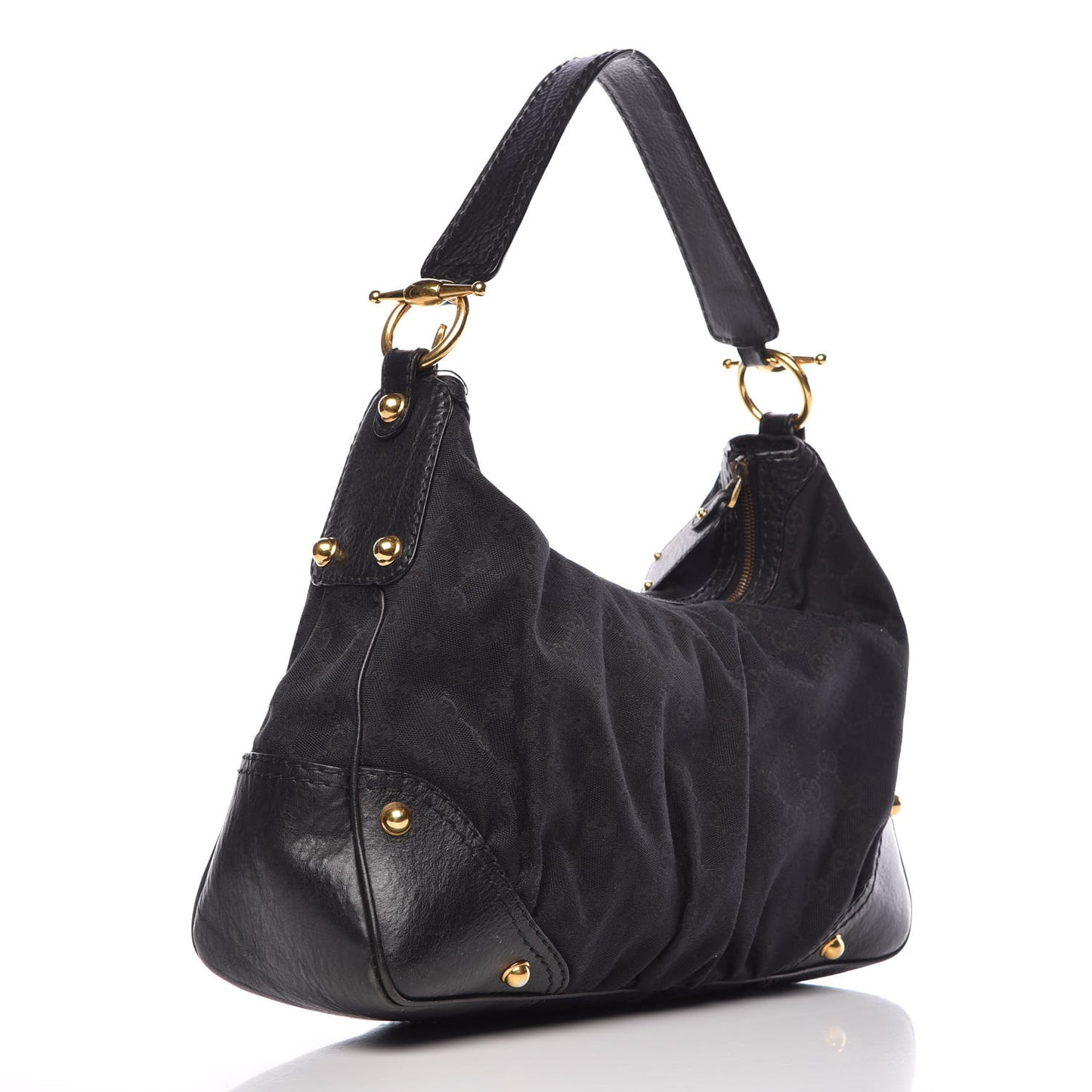 Monogram Medium Jockey Hobo Black