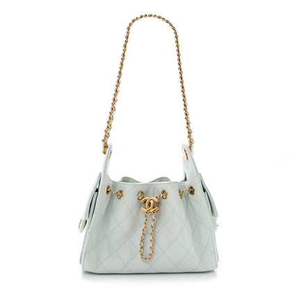 Chanel Caviar Quilted Mini Chanel 25 Handbag Light Blue 1 of 21