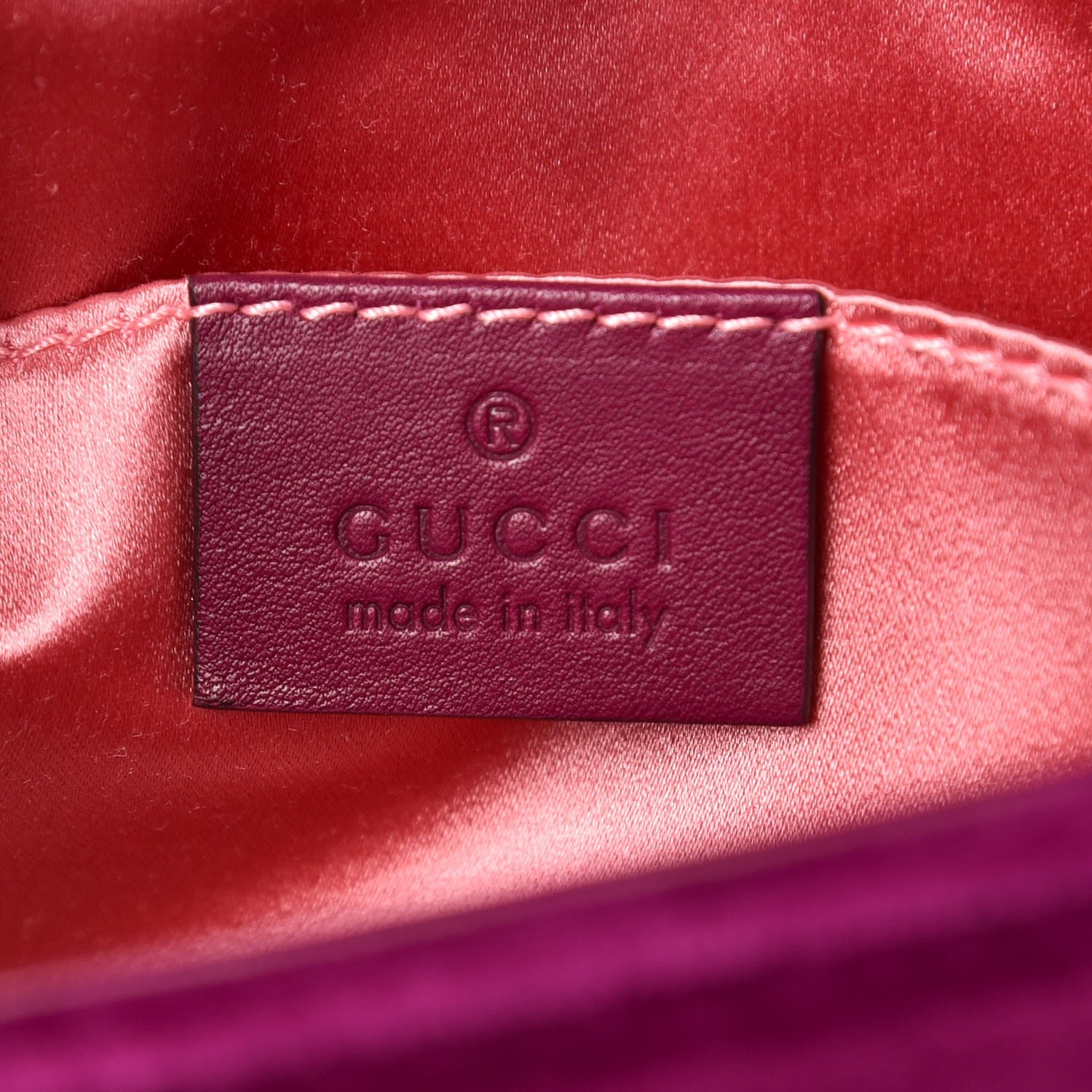 Gucci Velvet Matelasse Embroidered Mini GG Marmont Shoulder Bag Bordeaux 5 of 12