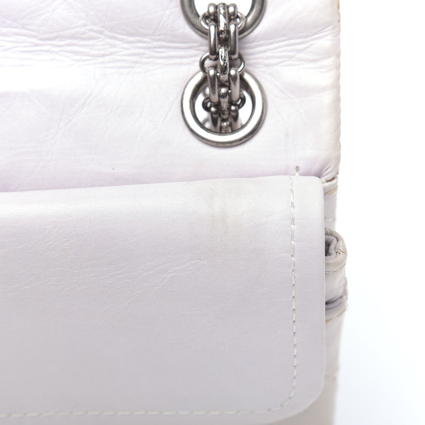 Aged Calfskin 50th Anniversary 2.55 Reissue 224 Flap White