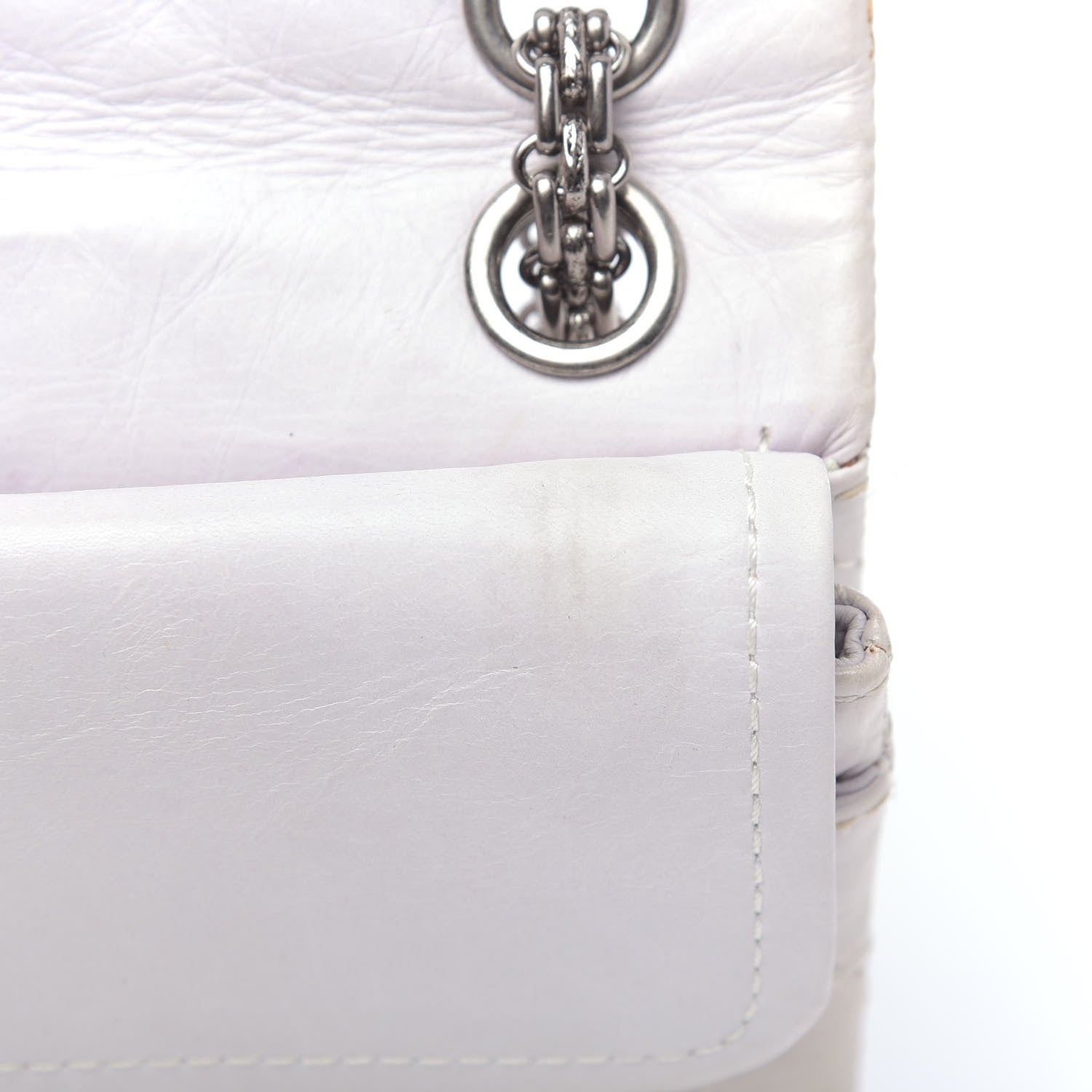 Chanel Aged Calfskin 50th Anniversary 2.55 Reissue 224 Flap White 12 of 17