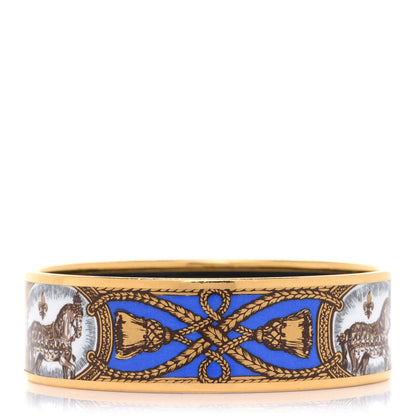 Hermes Enamel Printed Wide Grand Apparat Bracelet 65 1 of 6