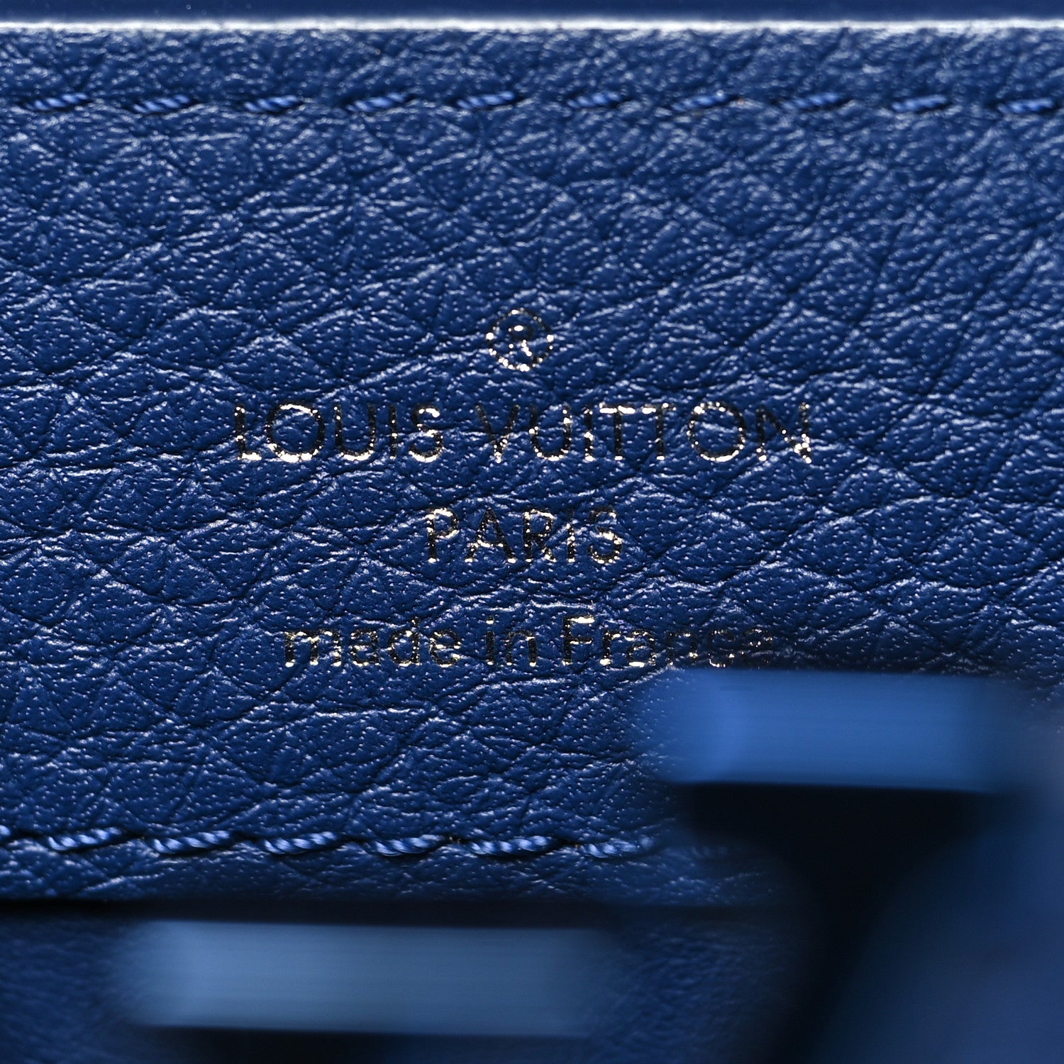 Louis Vuitton Taurillon Capucines Mini Blue 7 of 10
