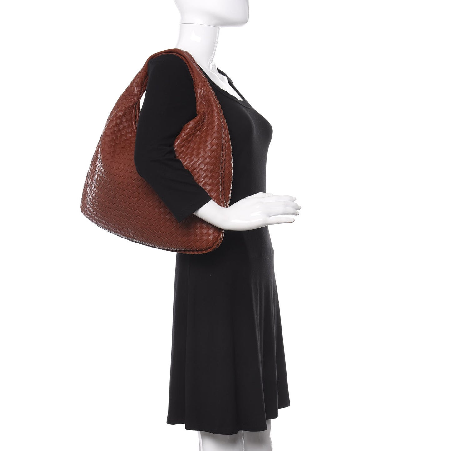 Nappa Intrecciato Medium Veneta Hobo Tea