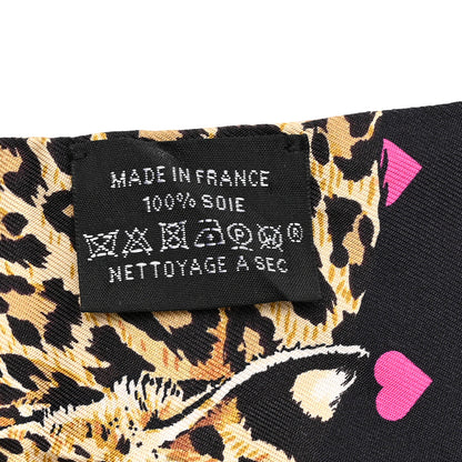Hermes Silk Jungle Love Love Twilly Black Vert Rose Vif 3 of 4