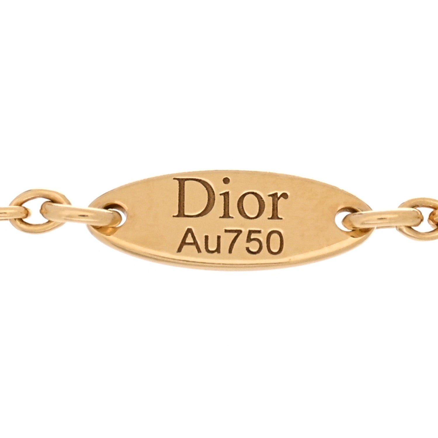 Christian Dior 18K Yellow Gold Diamond Mother of Pearl Rose Des Vents Bracelet 3 of 4
