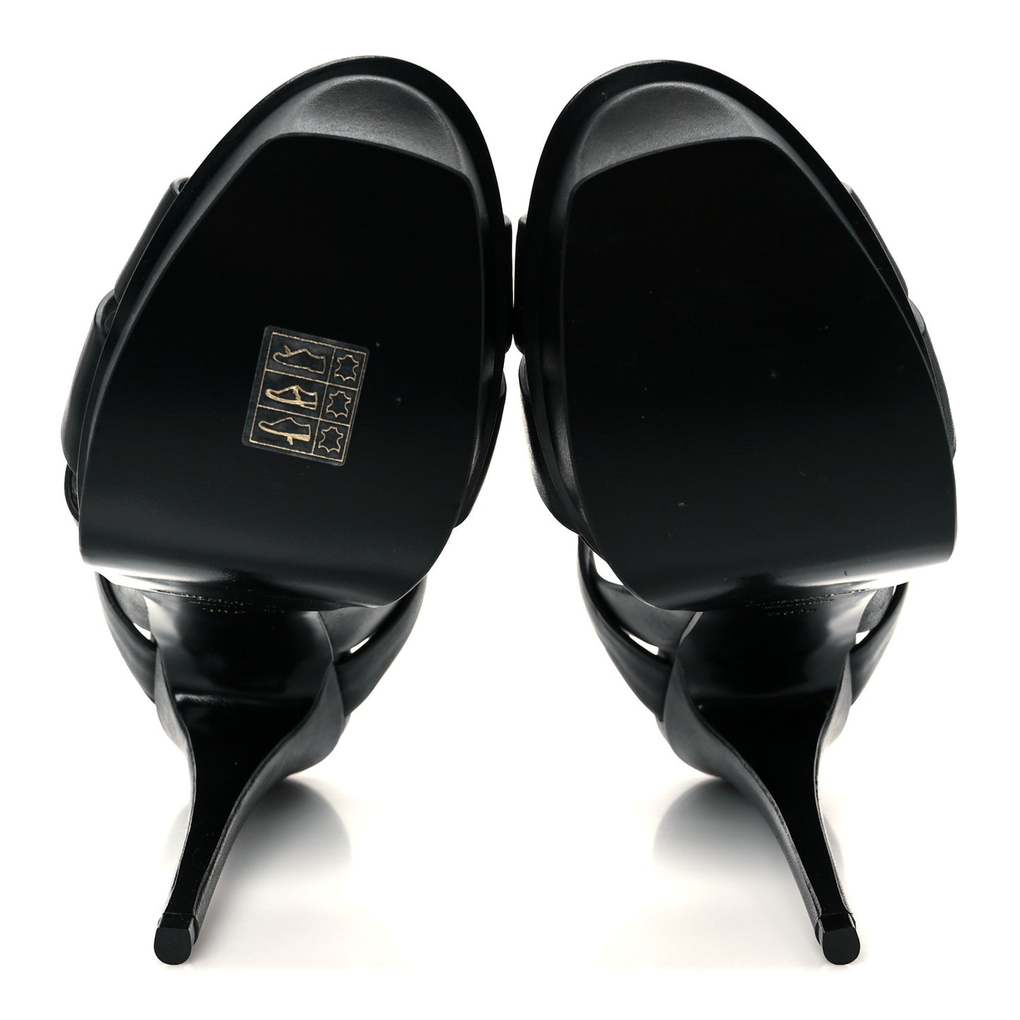 Calfskin Tribute 105 Platform Sandals 38.5 Black