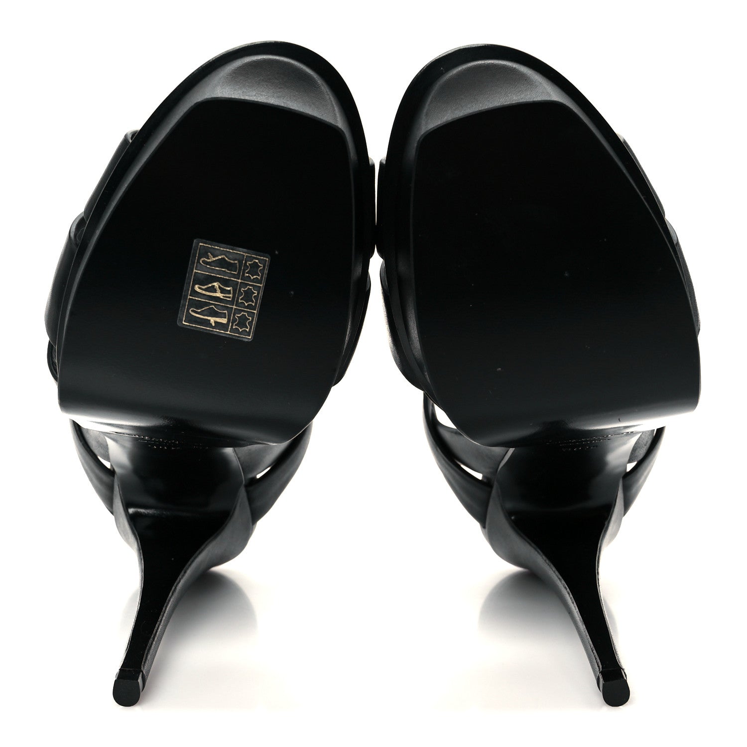 Saint Laurent Calfskin Tribute 105 Platform Sandals 38.5 Black 6 of 10