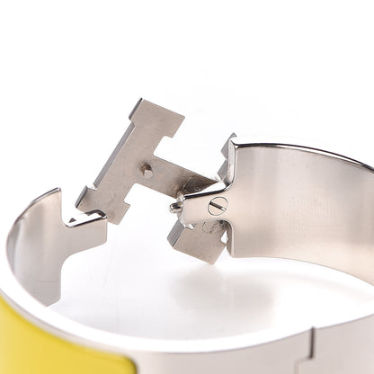 Hermes Enamel Clic Clac H Wide Bracelet PM Chartreuse 5 of 6