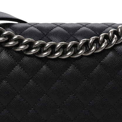 Chanel Caviar Quilted Medium Boy Flap Black 7 of 9