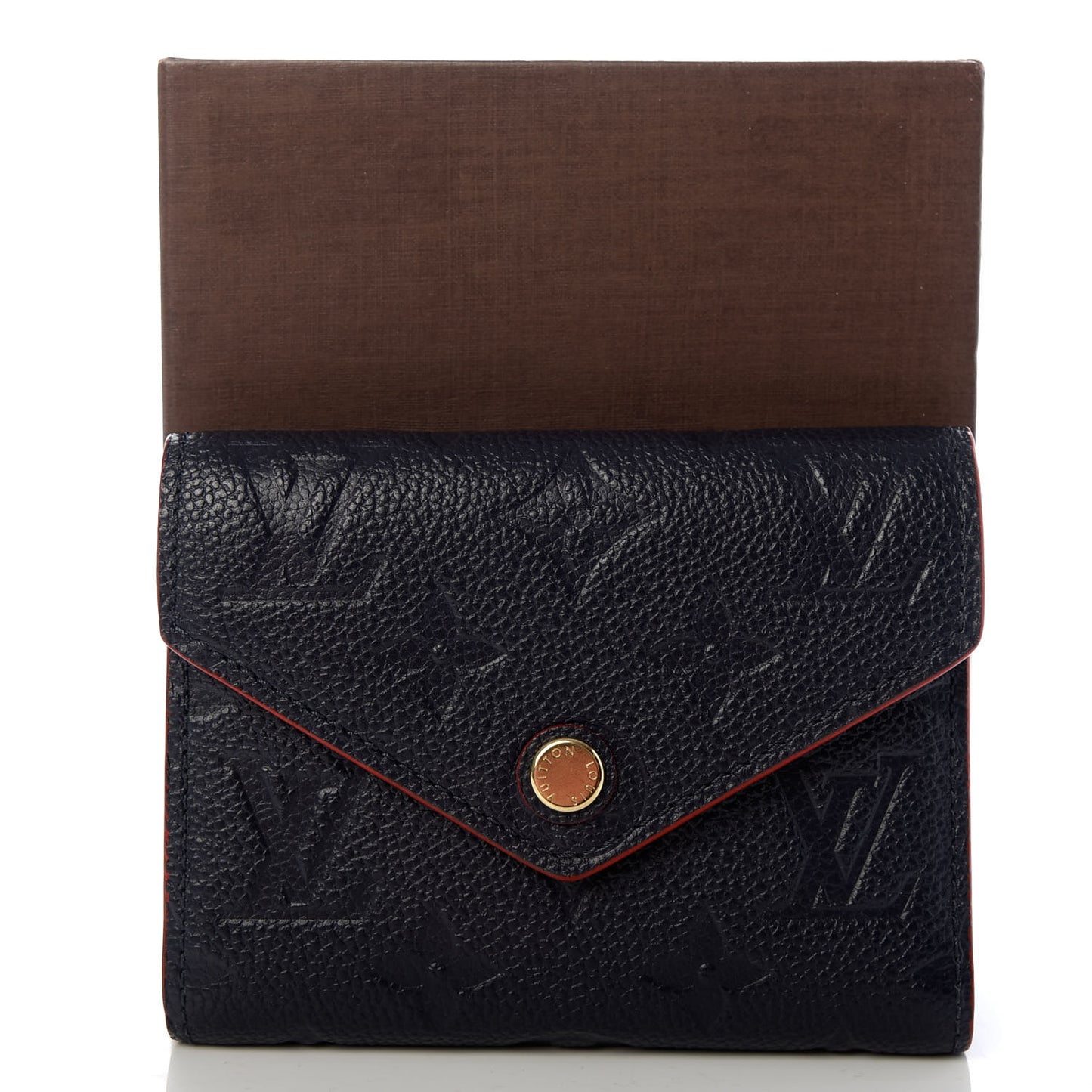Empreinte Victorine Wallet Marine Rouge