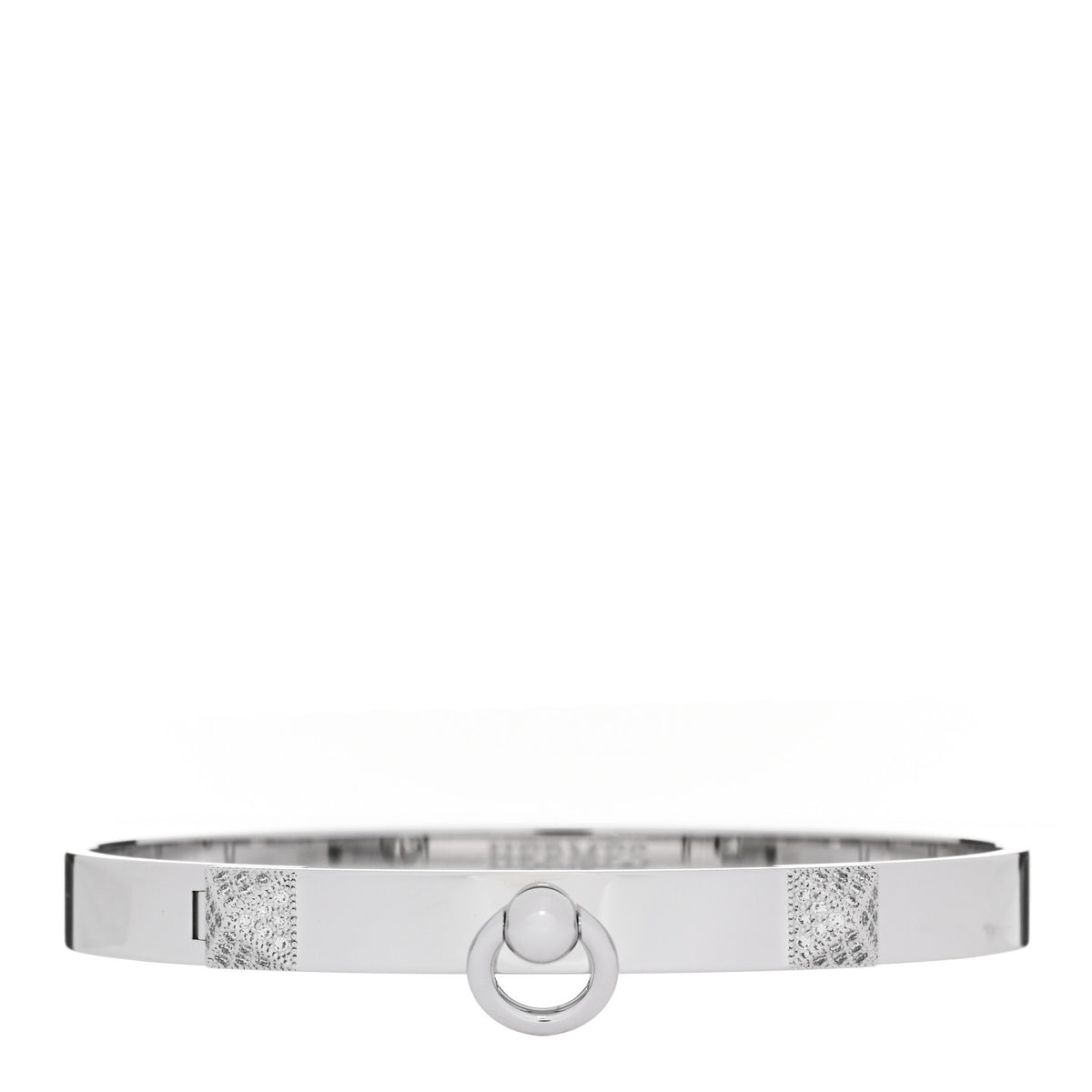 18K White Gold Diamond PM Collier De Chien Bracelet SH