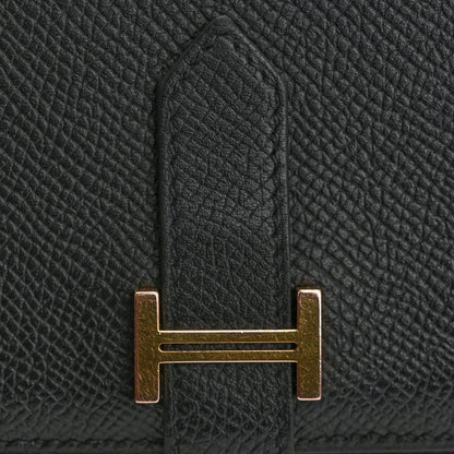 Hermes Epsom Bearn Compact Wallet Black 13 of 13