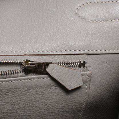 Hermes Epsom Candy Birkin 35 Lime and Gris Perle 10 of 11