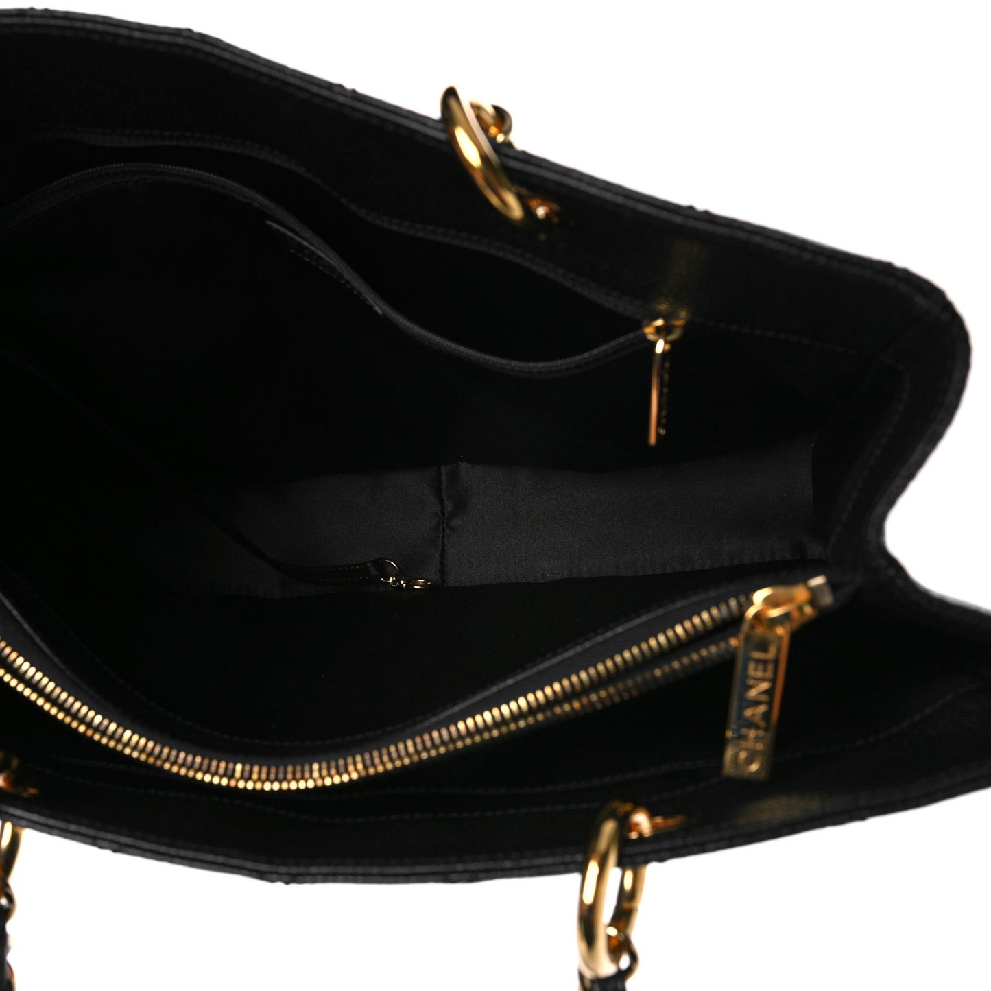 Caviar Quilted Grand Shopping Tote GST Black