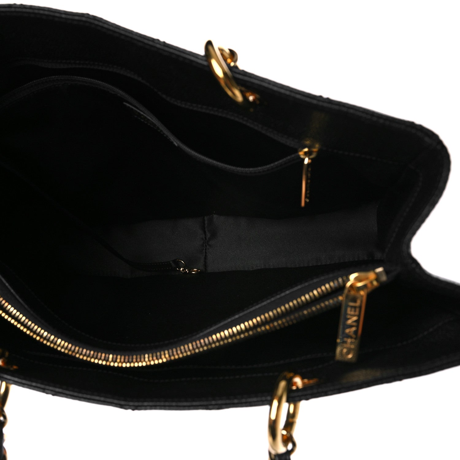 Chanel Caviar Quilted Grand Shopping Tote GST Black 5 of 10