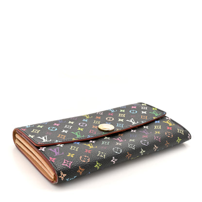 Louis Vuitton Monogram Multicolor Sarah Wallet Black 4 of 14