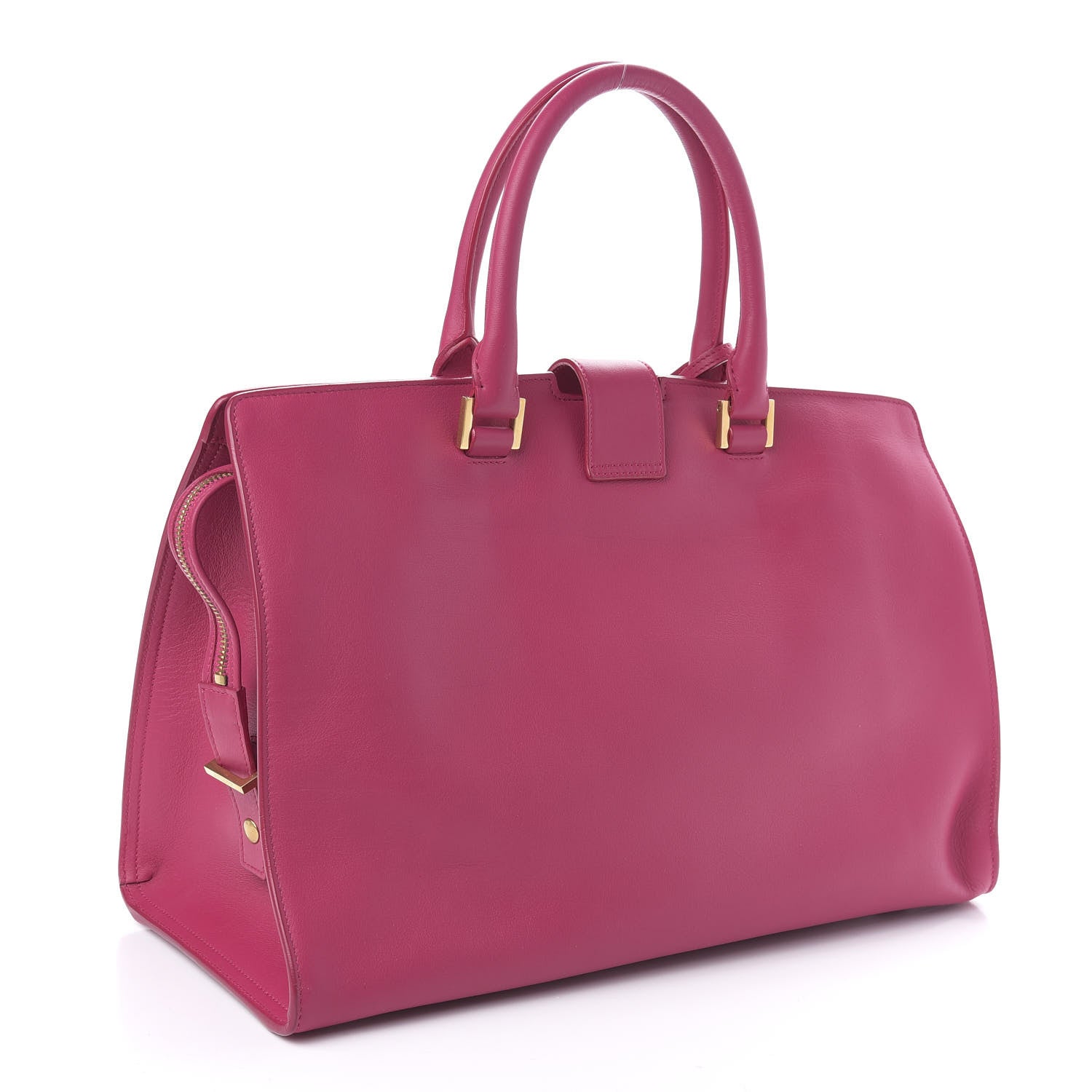 Saint Laurent Calfskin Medium Cabas ChYc Fuchsia 3 of 9