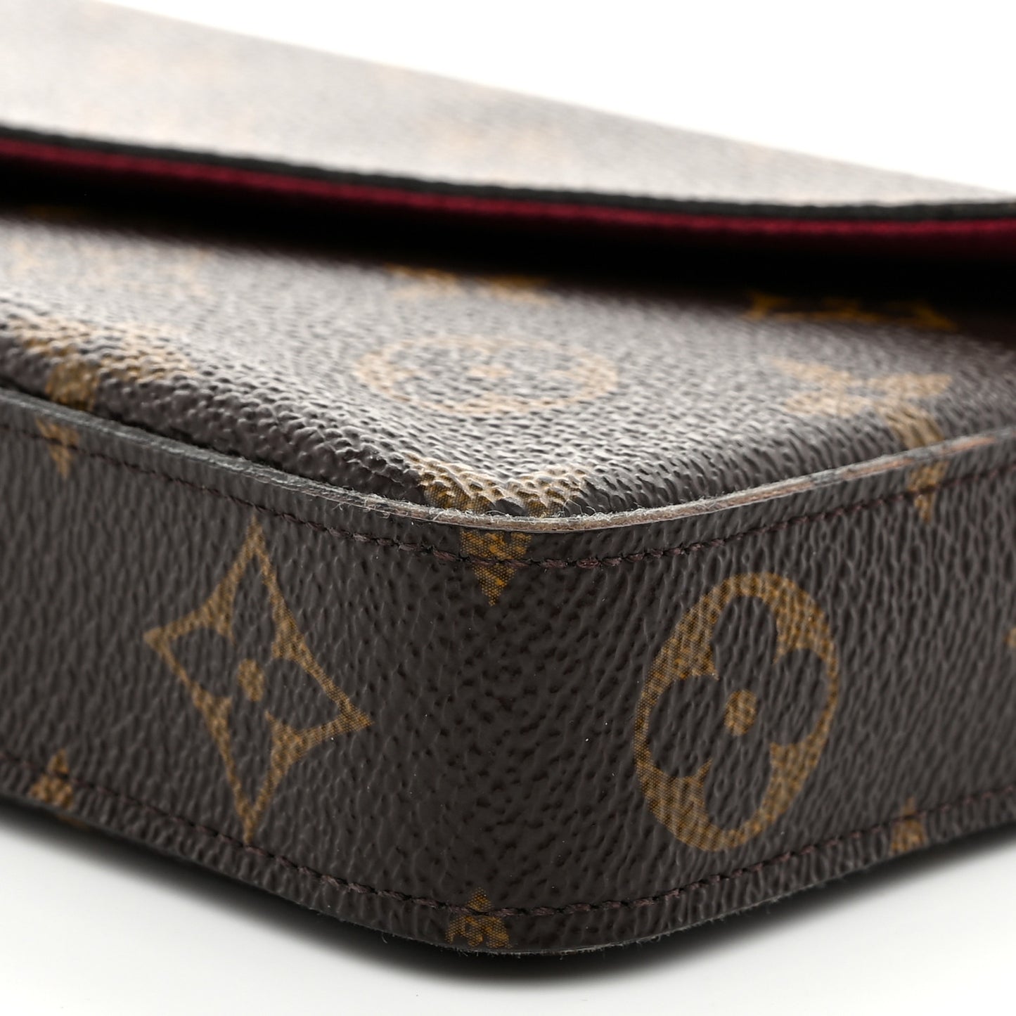 Monogram Pochette Felicie Chain Wallet Fuchsia