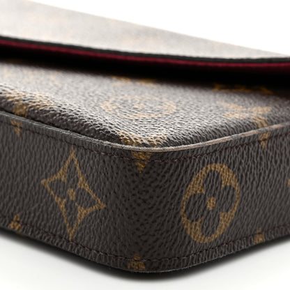 Louis Vuitton Monogram Pochette Felicie Chain Wallet Fuchsia 10 of 10