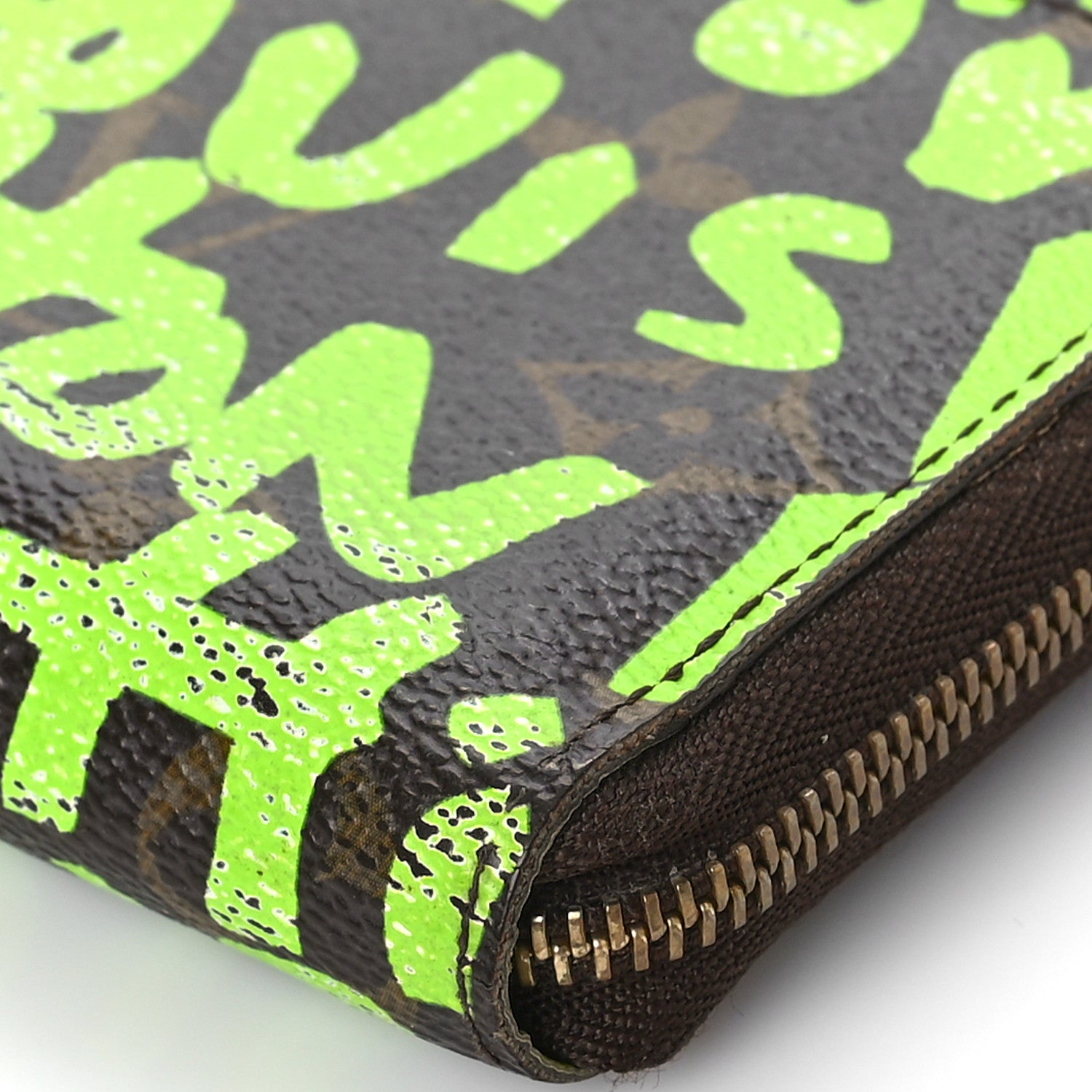 Louis Vuitton Monogram Graffiti Zippy Coin Purse Wallet Green 8 of 10
