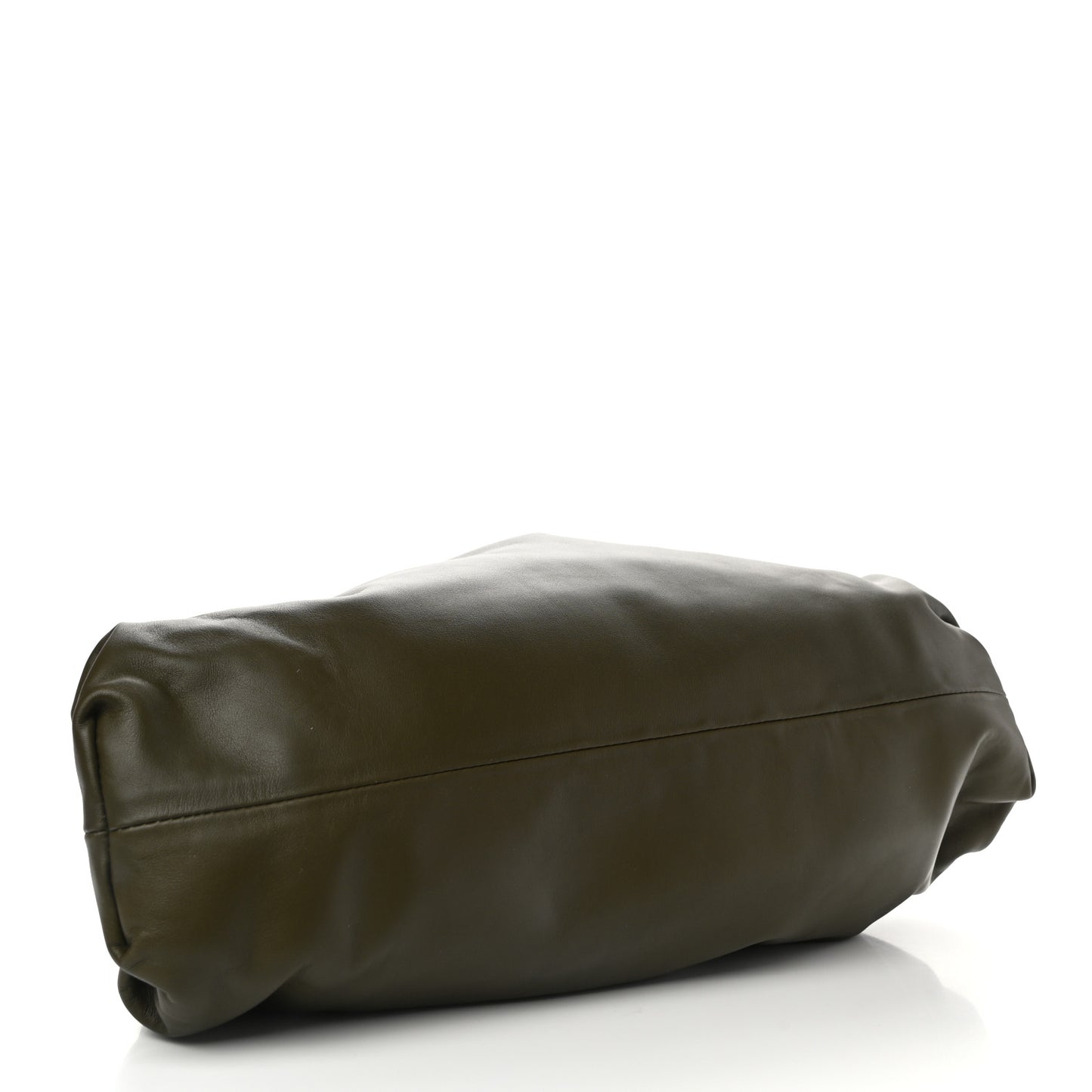 Smooth Butter Calf The Pouch Oversized Clutch Kaki Fondent